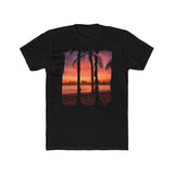 Brush Strokes Beach Sunset Graphic T-Shirt