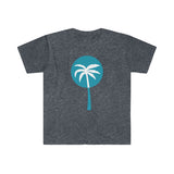 Light Blue Inverted Palm Tree Graphic T-Shirt