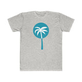 Light Blue Inverted Palm Tree Lightweight Graphic T-Shirt