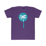 Light Blue Inverted Palm Tree Lightweight Graphic T-Shirt