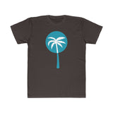 Light Blue Inverted Palm Tree Lightweight Graphic T-Shirt
