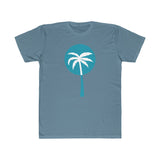 Light Blue Inverted Palm Tree Lightweight Graphic T-Shirt