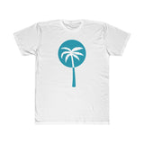 Light Blue Inverted Palm Tree Lightweight Graphic T-Shirt