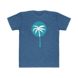 Light Blue Inverted Palm Tree Lightweight Graphic T-Shirt