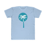 Light Blue Inverted Palm Tree Lightweight Graphic T-Shirt
