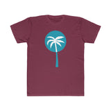 Light Blue Inverted Palm Tree Lightweight Graphic T-Shirt