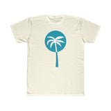 Light Blue Inverted Palm Tree Lightweight Graphic T-Shirt