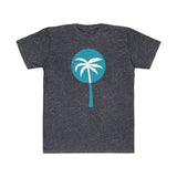 Light Blue Inverted Palm Tree Lightweight Graphic T-Shirt
