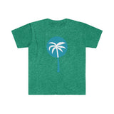 Light Blue Inverted Palm Tree Graphic T-Shirt
