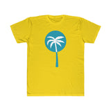 Light Blue Inverted Palm Tree Lightweight Graphic T-Shirt