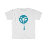 Light Blue Inverted Palm Tree Graphic T-Shirt