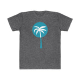 Light Blue Inverted Palm Tree Lightweight Graphic T-Shirt